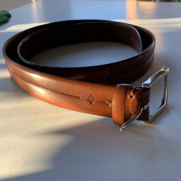 ITALIAN Men's LEATHER BELT Made in Italy Sz 40 - Picture 1 of 13